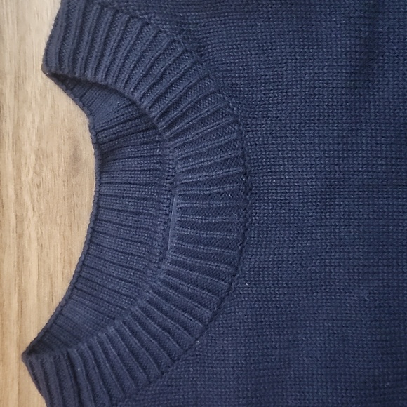 GAP Knitted Cotton Sweater Pullover, Dark Blue - Picture 3 of 7